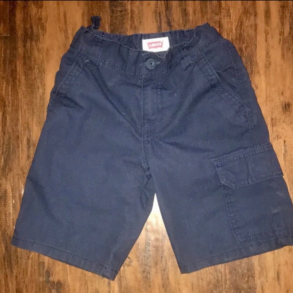 Levis Youth Boys Navy Blue Khaki Shorts Size 5 Reg